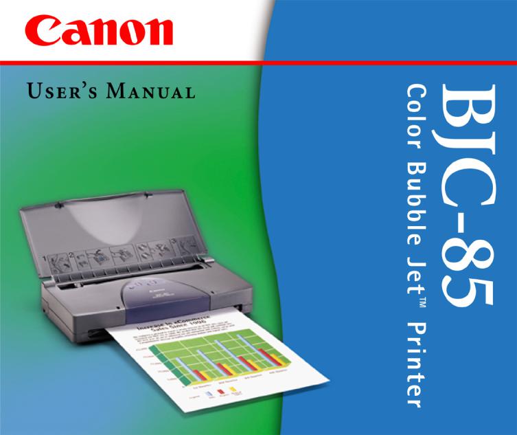 Canon BJC-85 User Manual