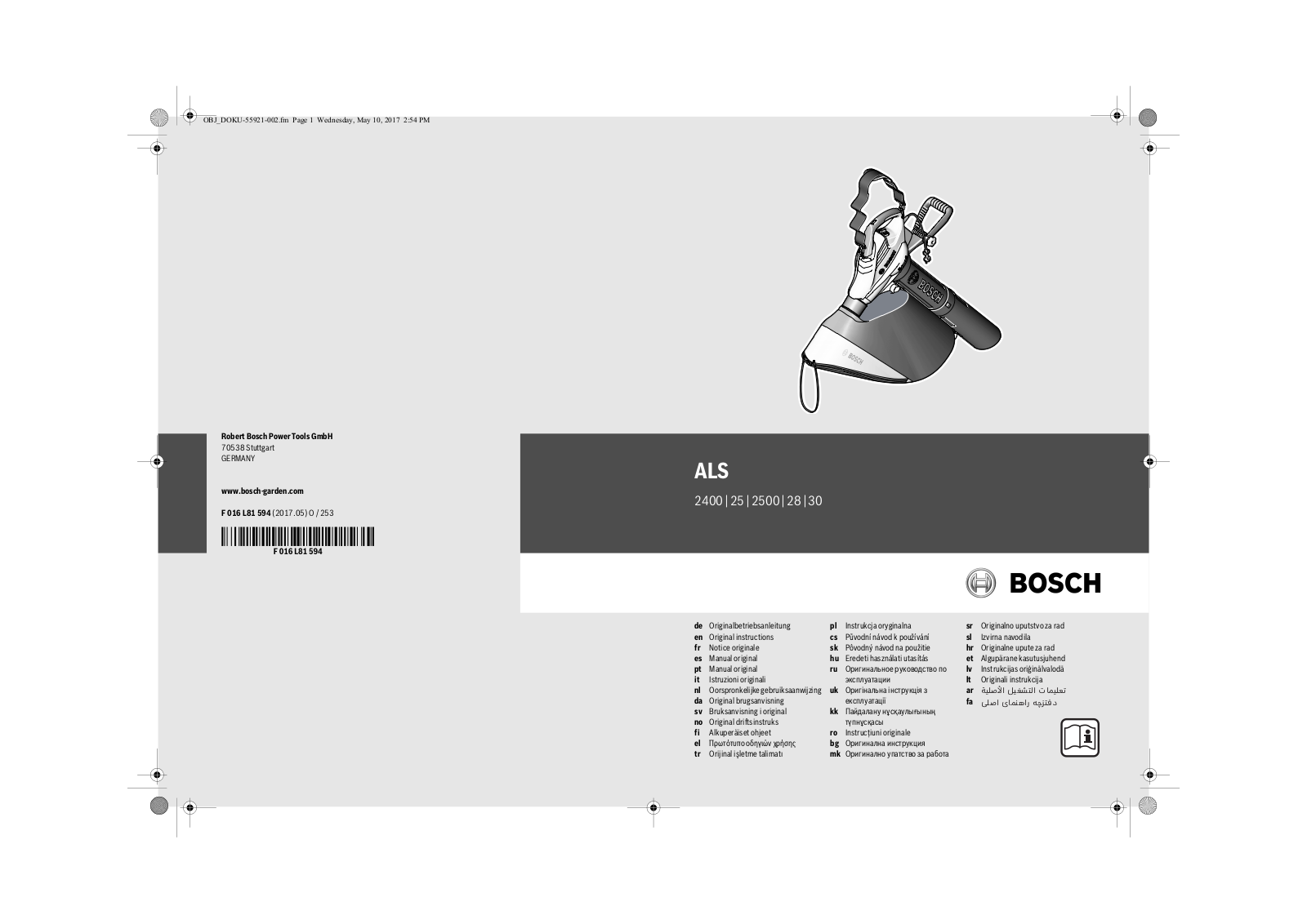 Bosch ALS 30 User Manual