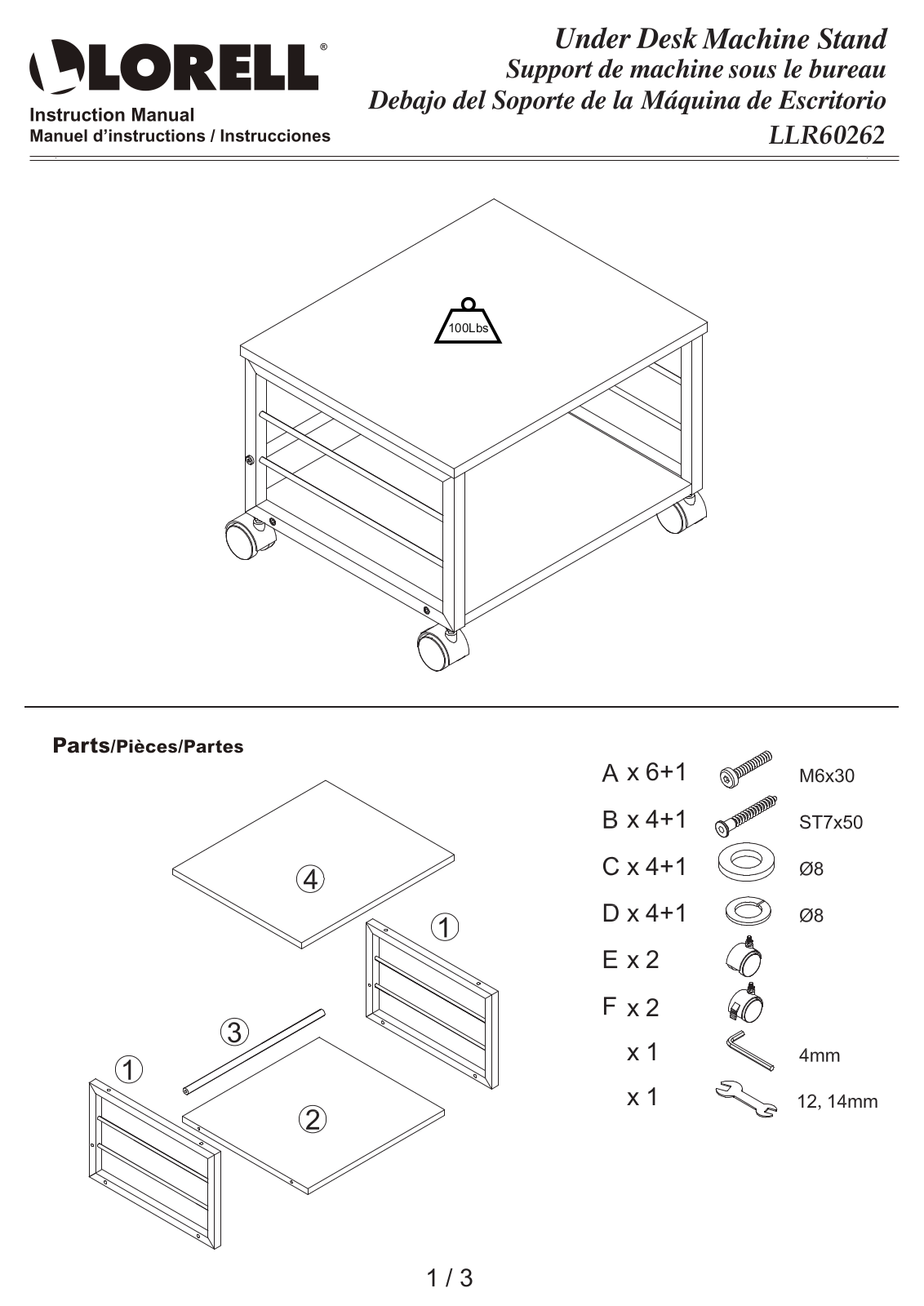Lorell LRO10906 Installation & Assembly - ManualMachine.com
