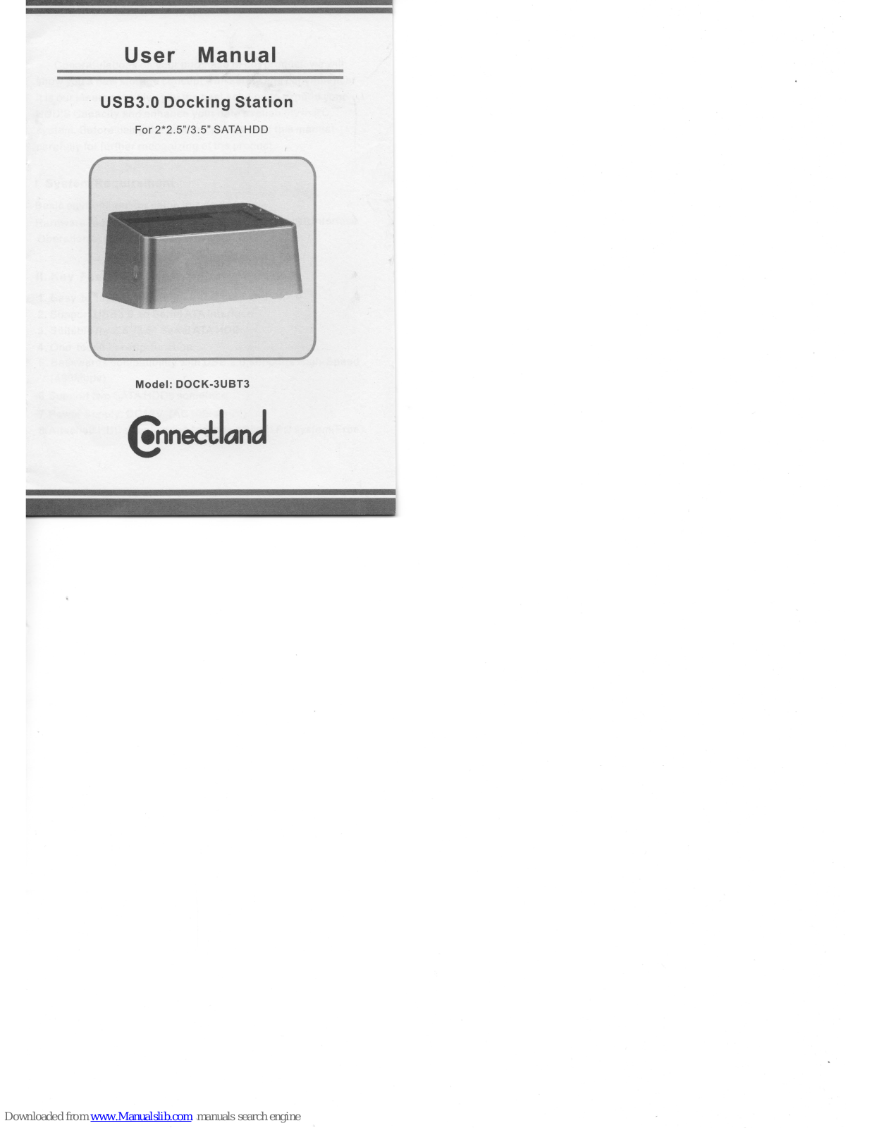 Connectland DOCK-3UBT3 User Manual