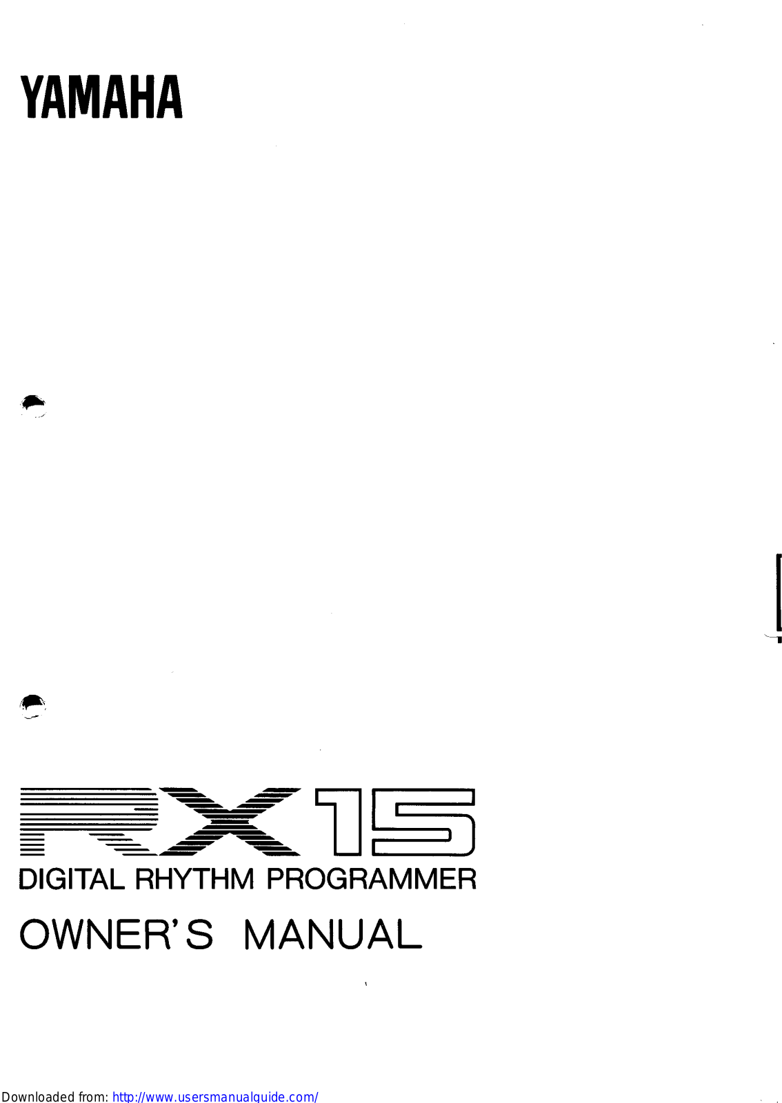 Yamaha Audio RX15 User Manual