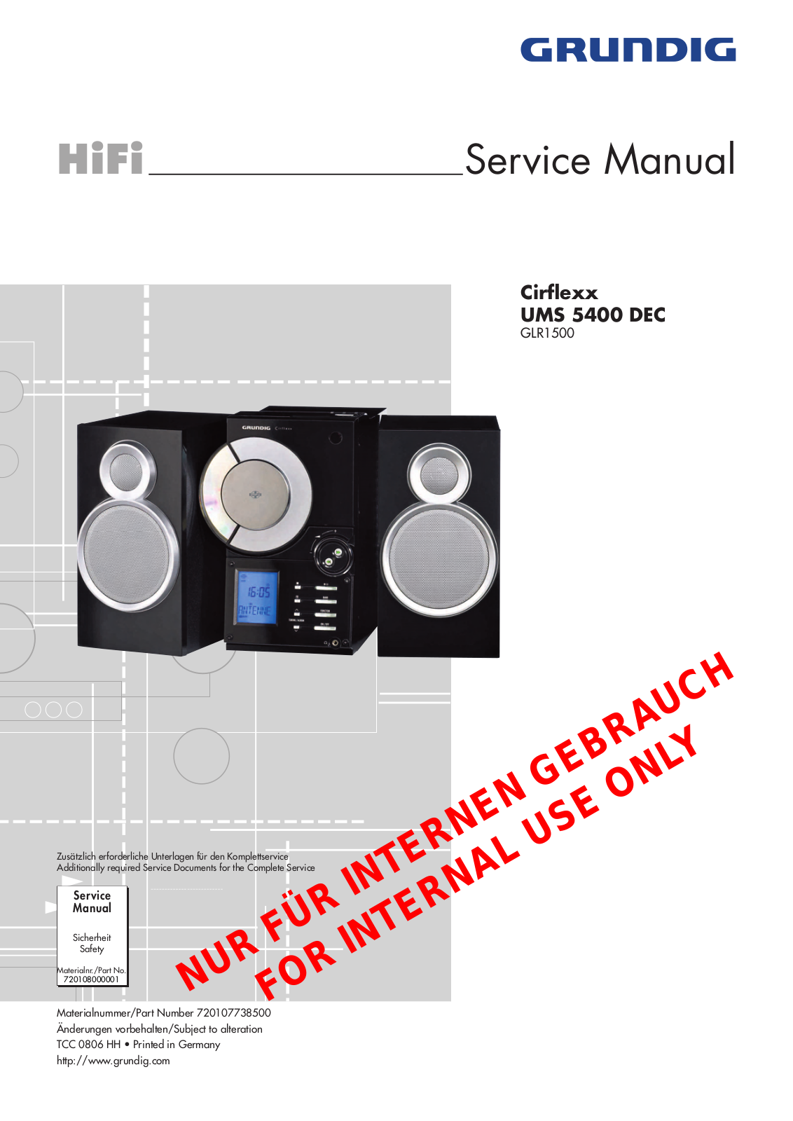 Grundig UMS-5400-DEC Service Manual