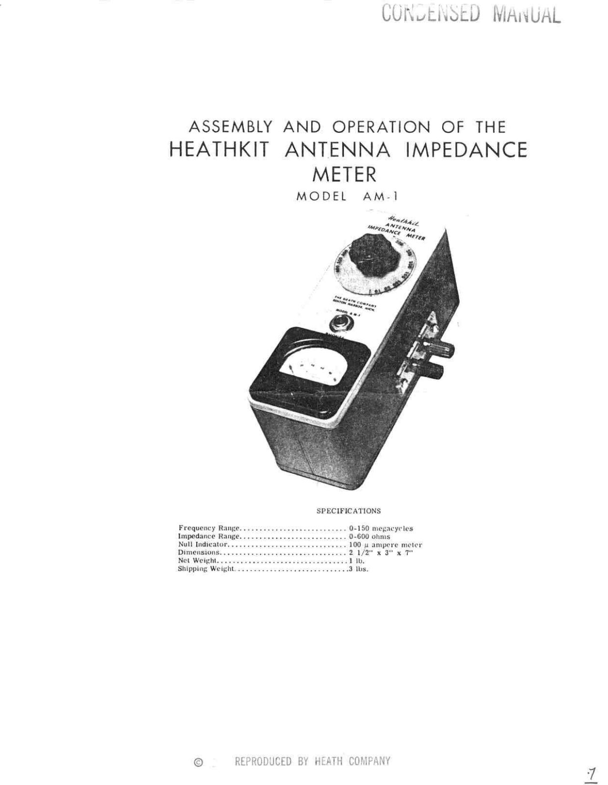 Heathkit AM-1 Schematic