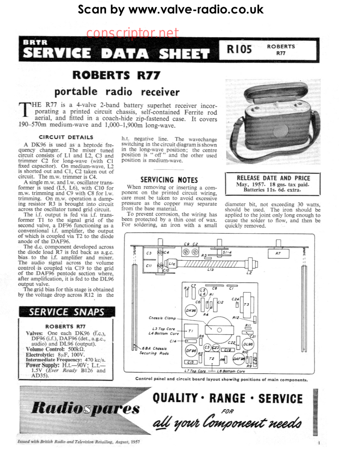 Roberts R77 Service manual