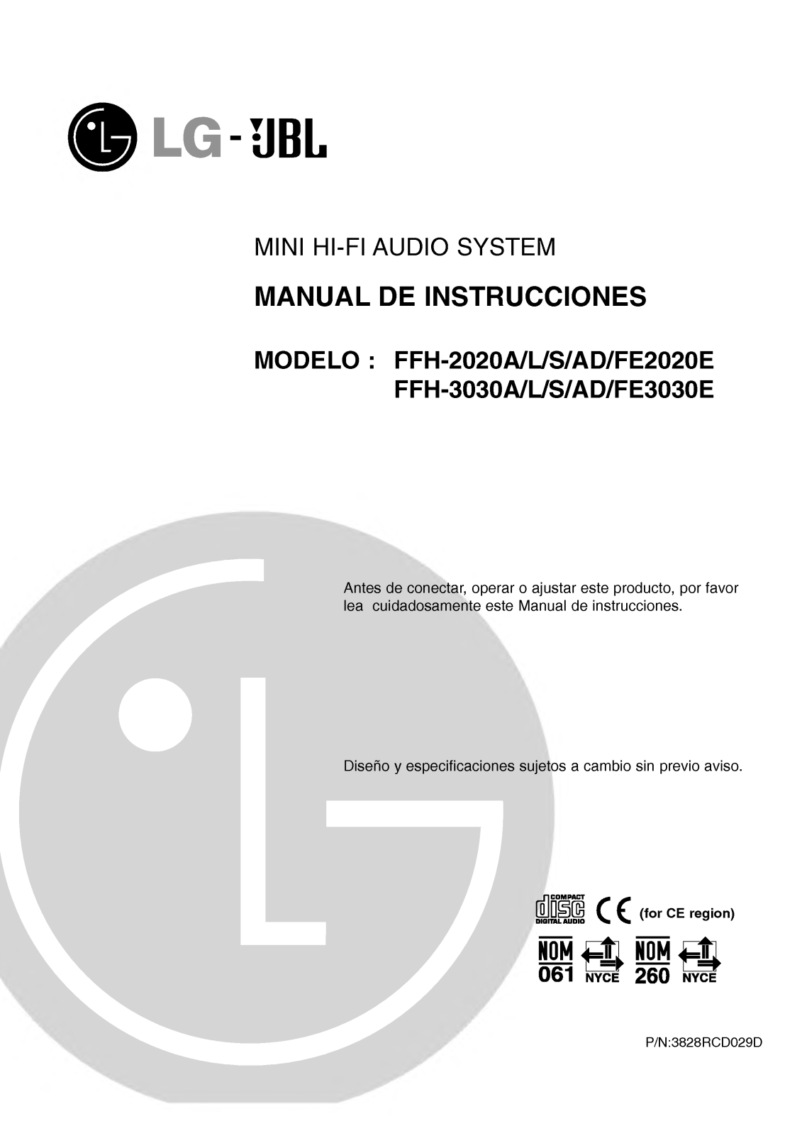 Lg FFH-2020A, FFH-2020L, FFH-2020S, FFH-2020AD, FE2020E User Manual