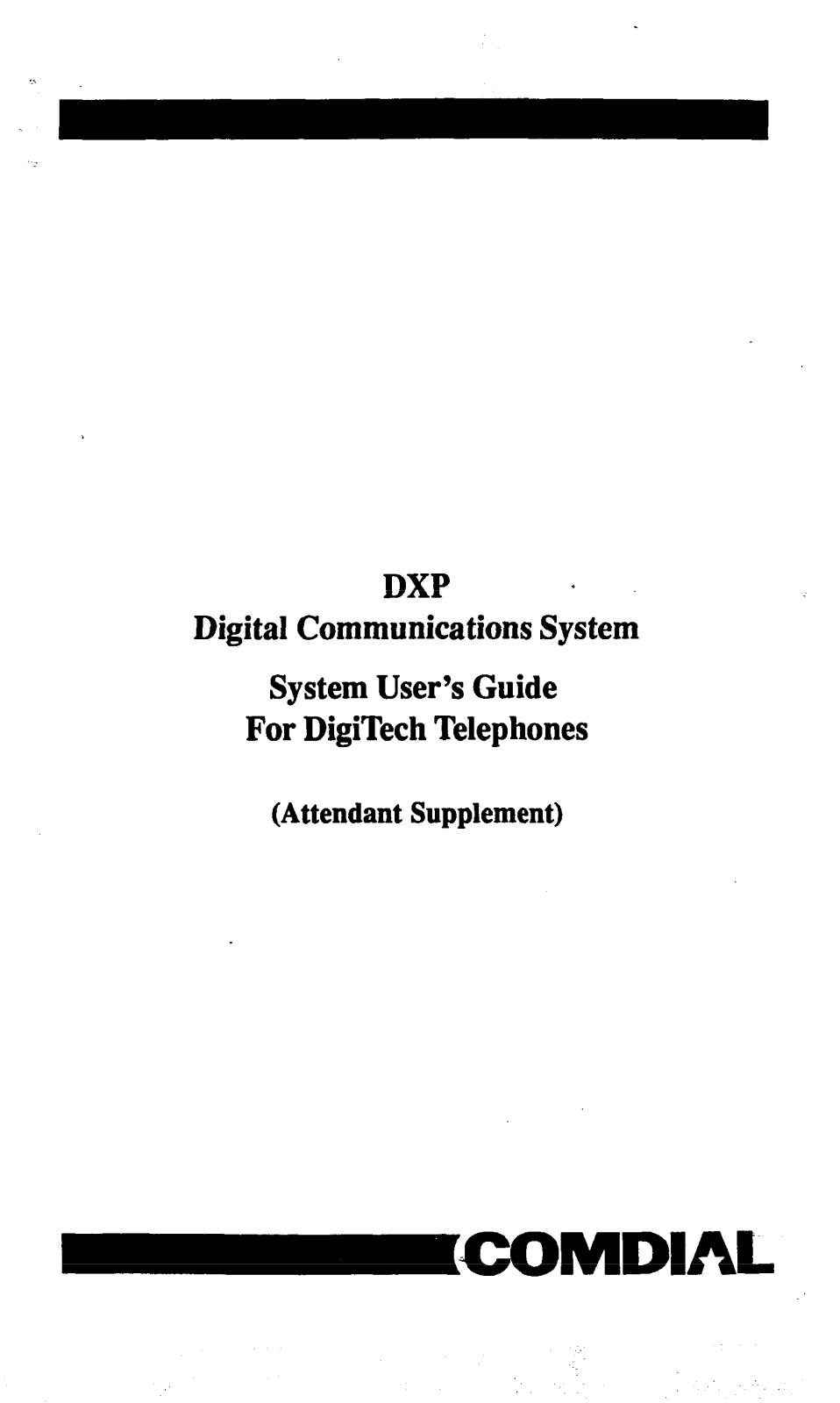 Comdial DXP Plus System Hardware Service Manual - ManualMachine.com