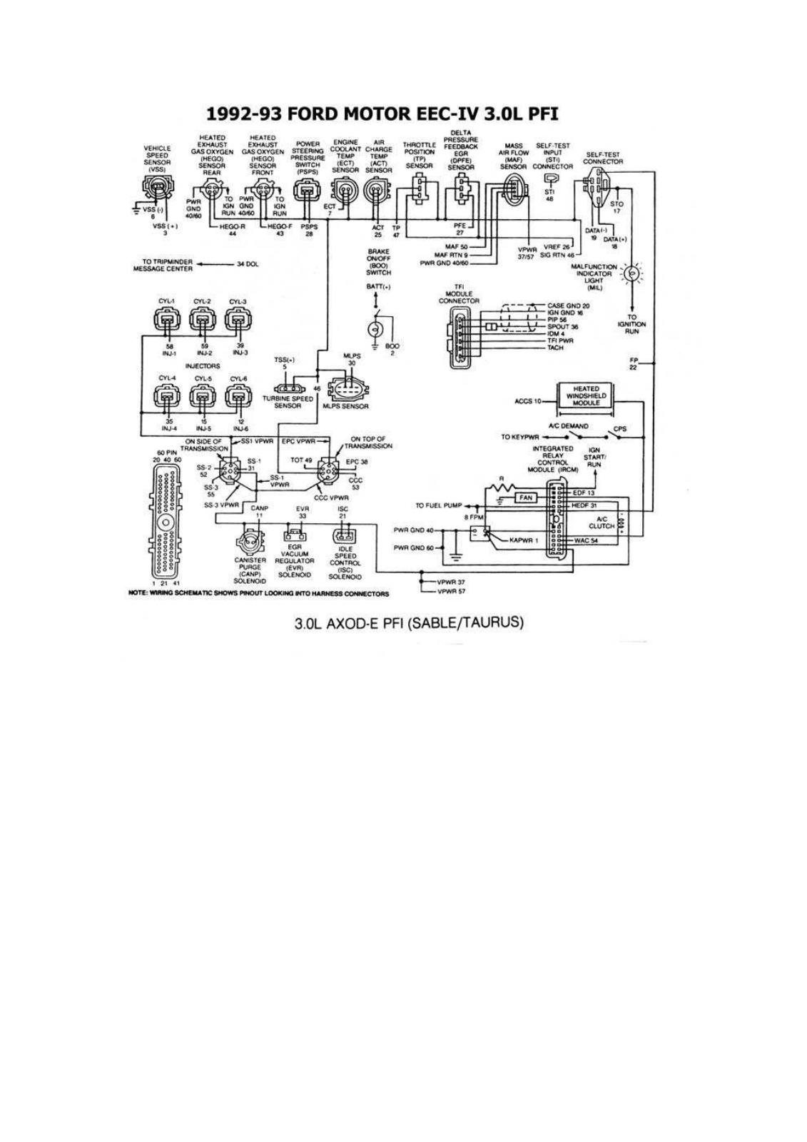 AUTOMECANICO Taurus-Sable 4 esqford3032 Diagram