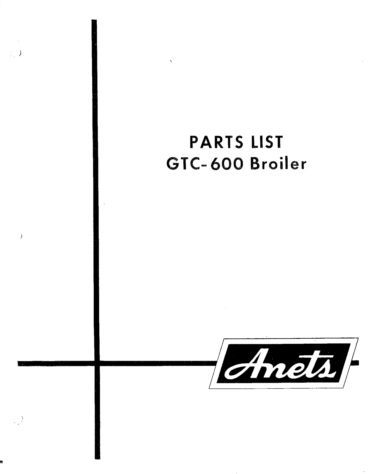 Anets GTC-600 Parts List