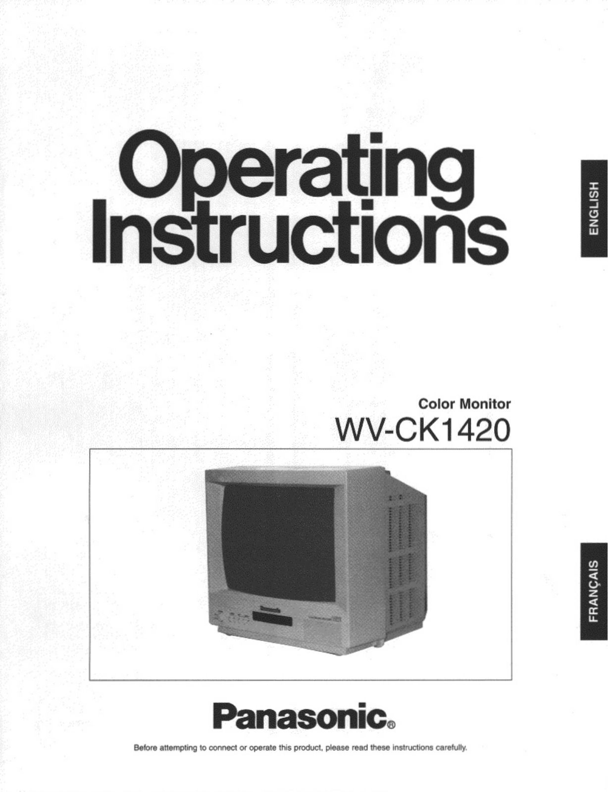 Panasonic WV-CK1420 User Manual