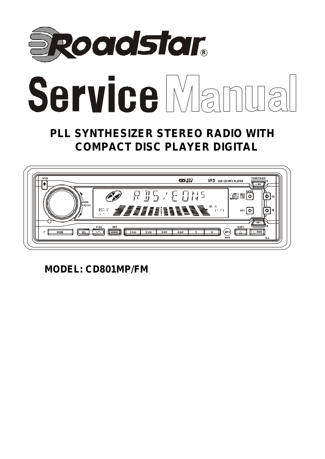 Roadstar CD801MPFM Service Manual