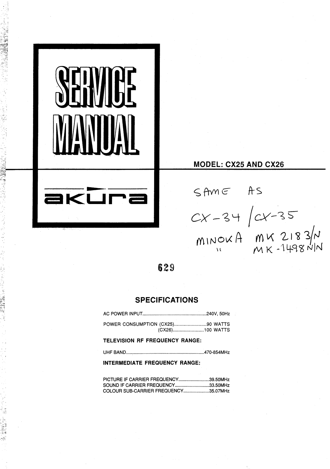 Akura CX25, CX26 Schematic