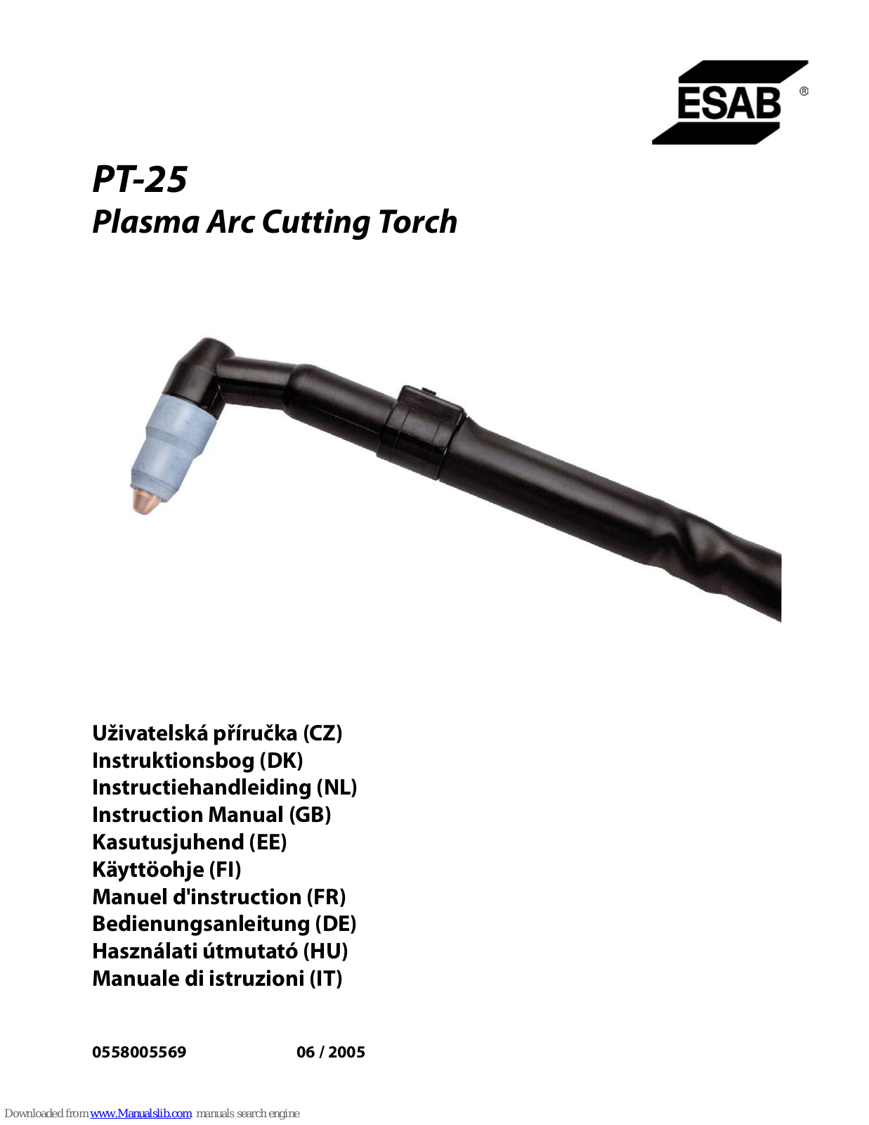 ESAB PT-25 Instruction Manual - ManualMachine.com