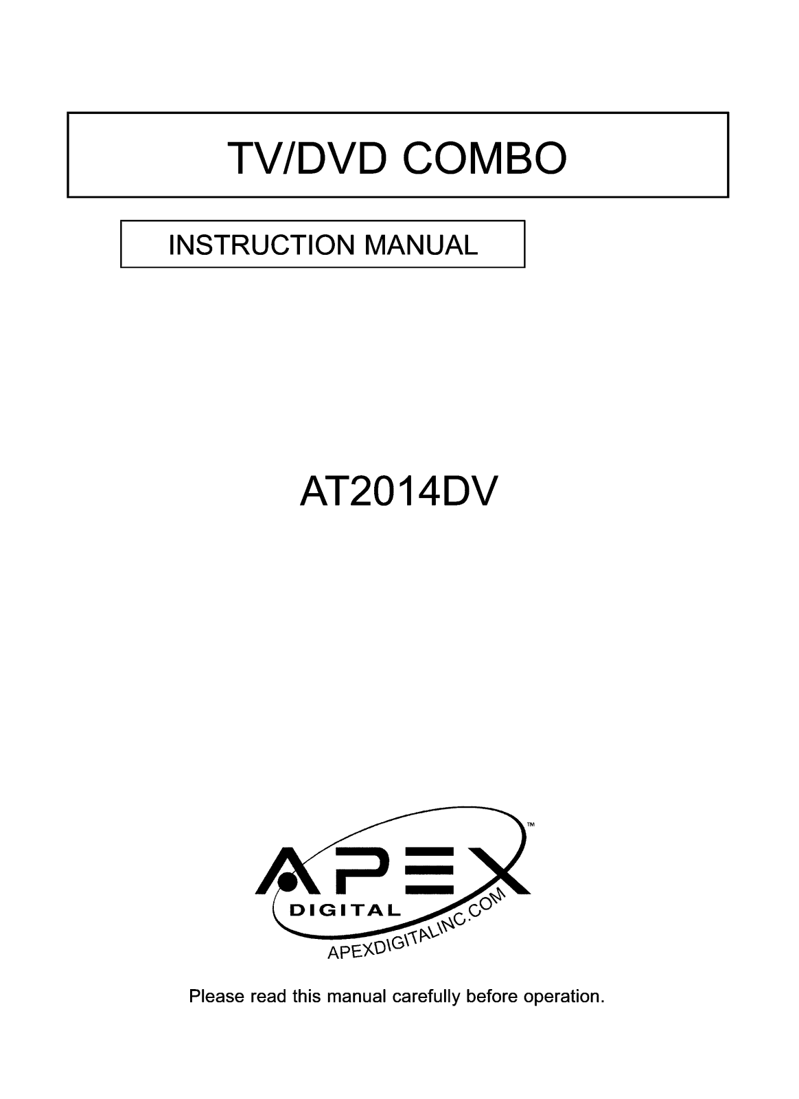 APEX Digital AT2014DV Instruction Manual