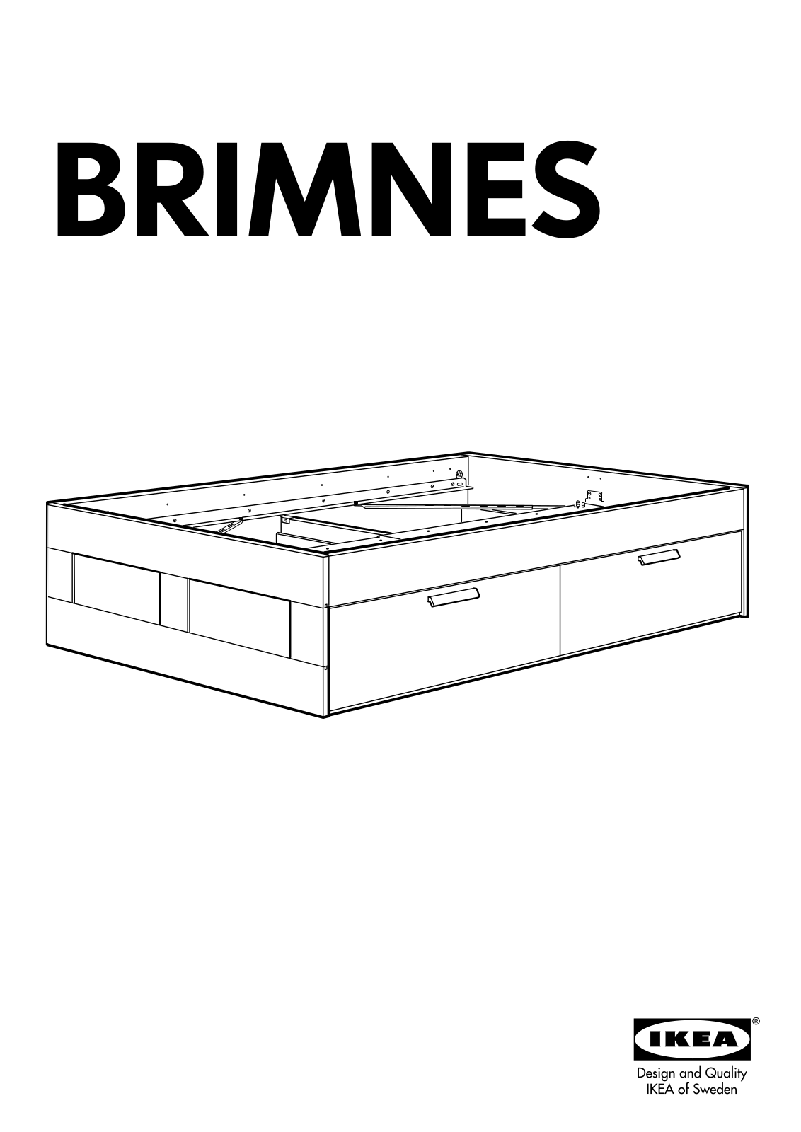 Ikea BRIMNES BED FRAME W/STORAGE FU User Manual