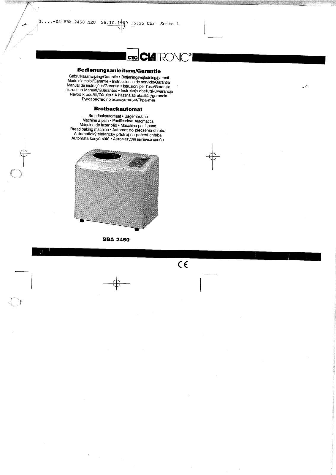 Clatronic BBA 2450 User Manual