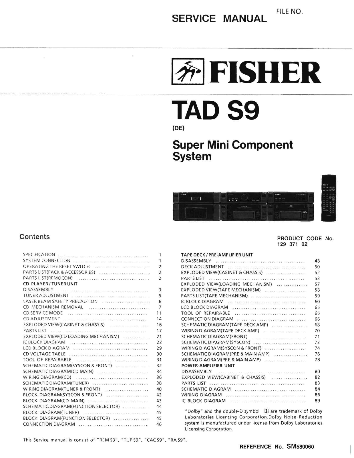 Fisher Radio TADS9 Schematic - ManualMachine.com