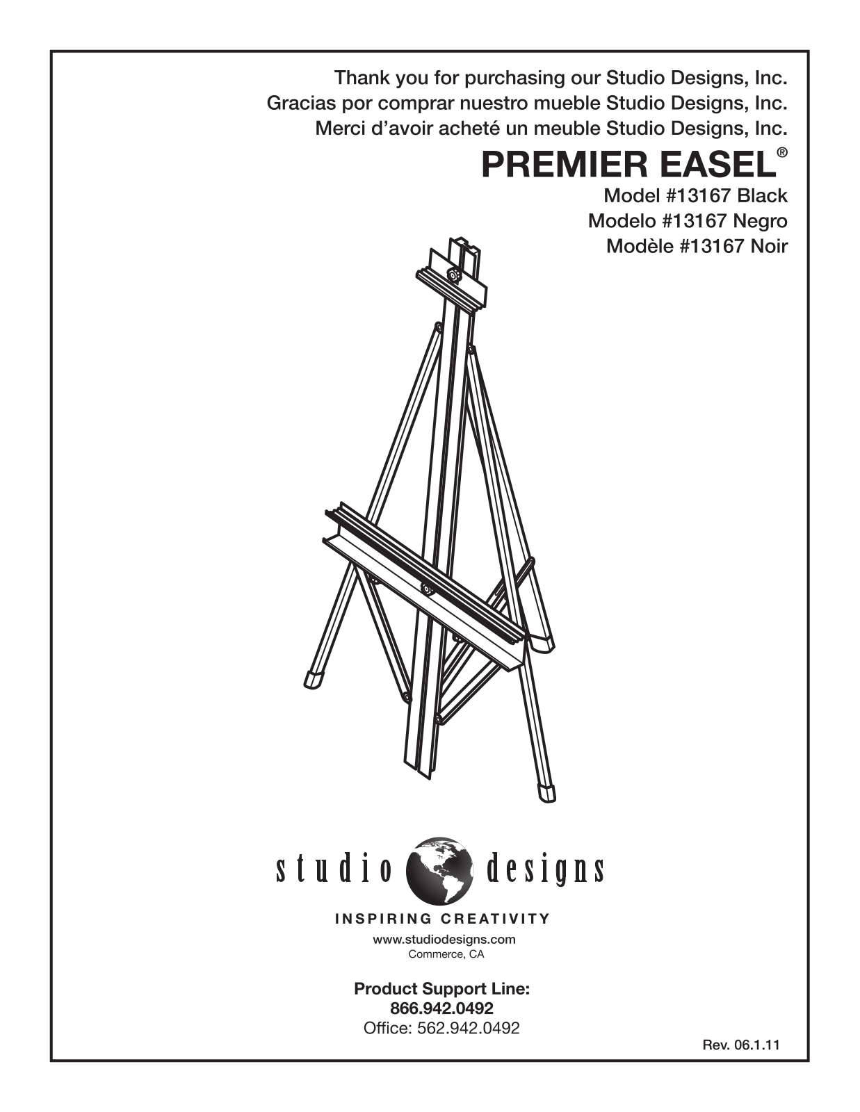 Studio Designs Premier Easel User Manual