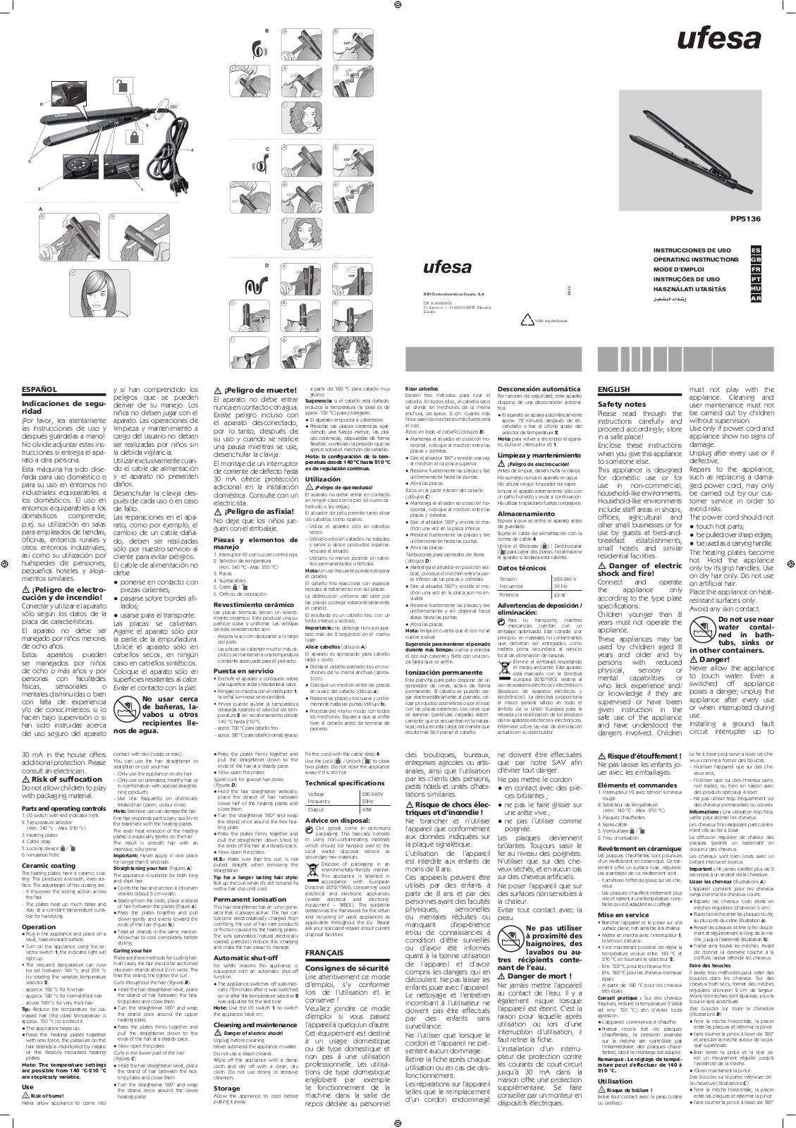 Ufesa PP5136 User Manual