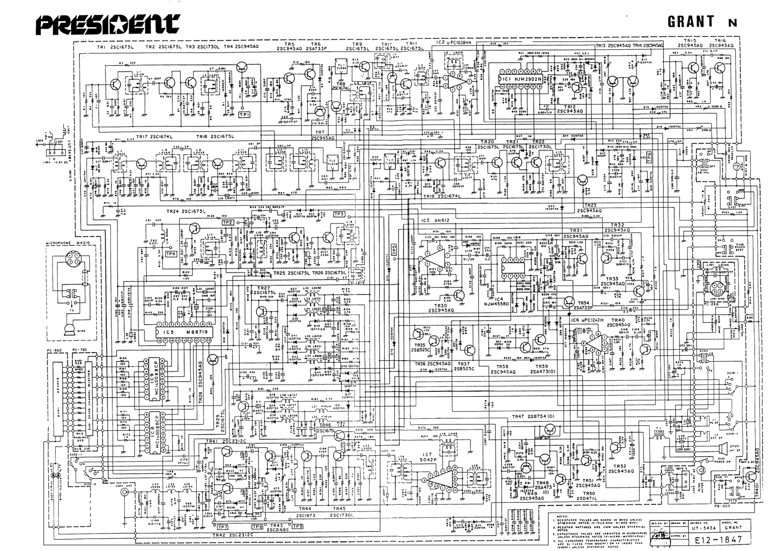 President Grant Schematics