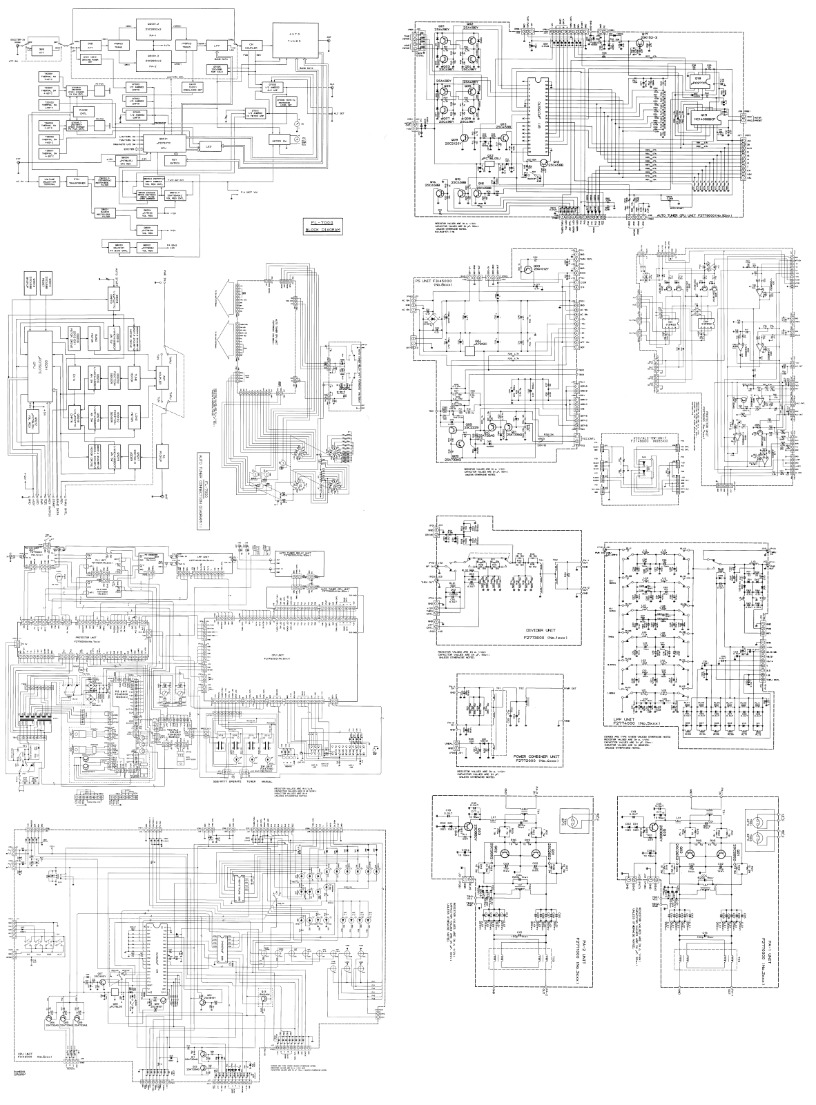Yaesu FL-7000 Schematics