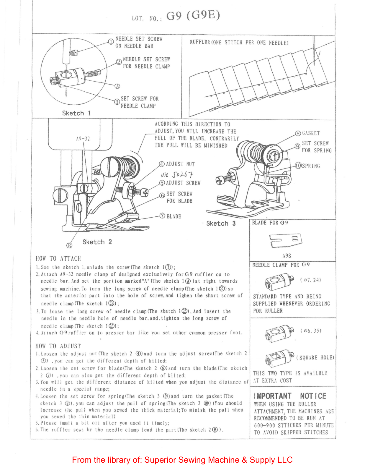 Superior G9 User Manual - ManualMachine.com