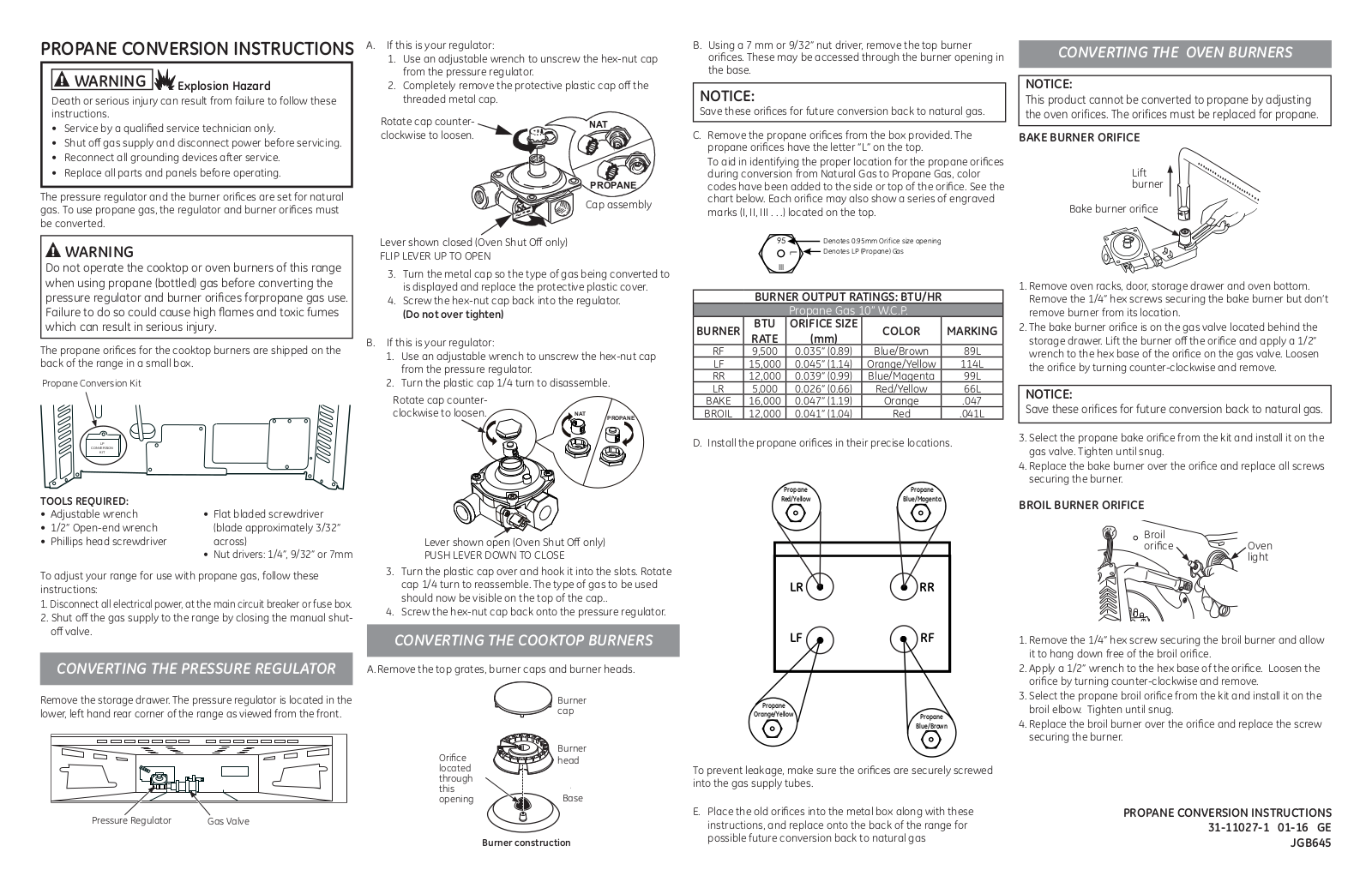 GE JGB645DEK2BB, JGB645DEK2WW, JGB645EEK2ES, JGB645SEK2SS Installation Guide