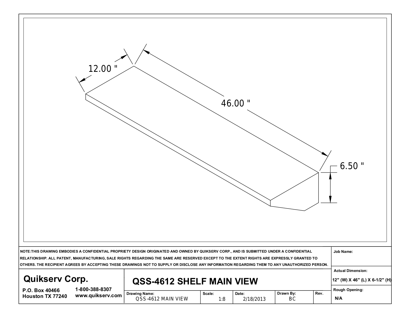 Quikserv QSS-4612 User Manual