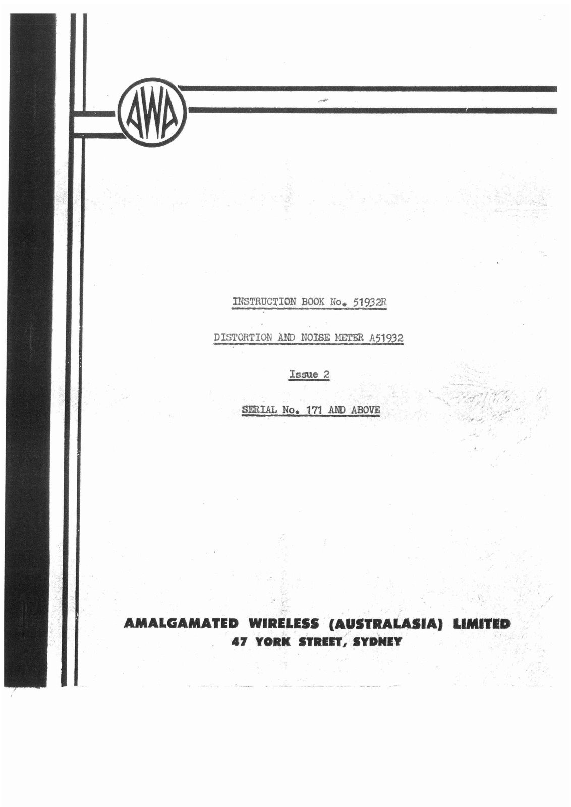 Awa a51932 User Manual