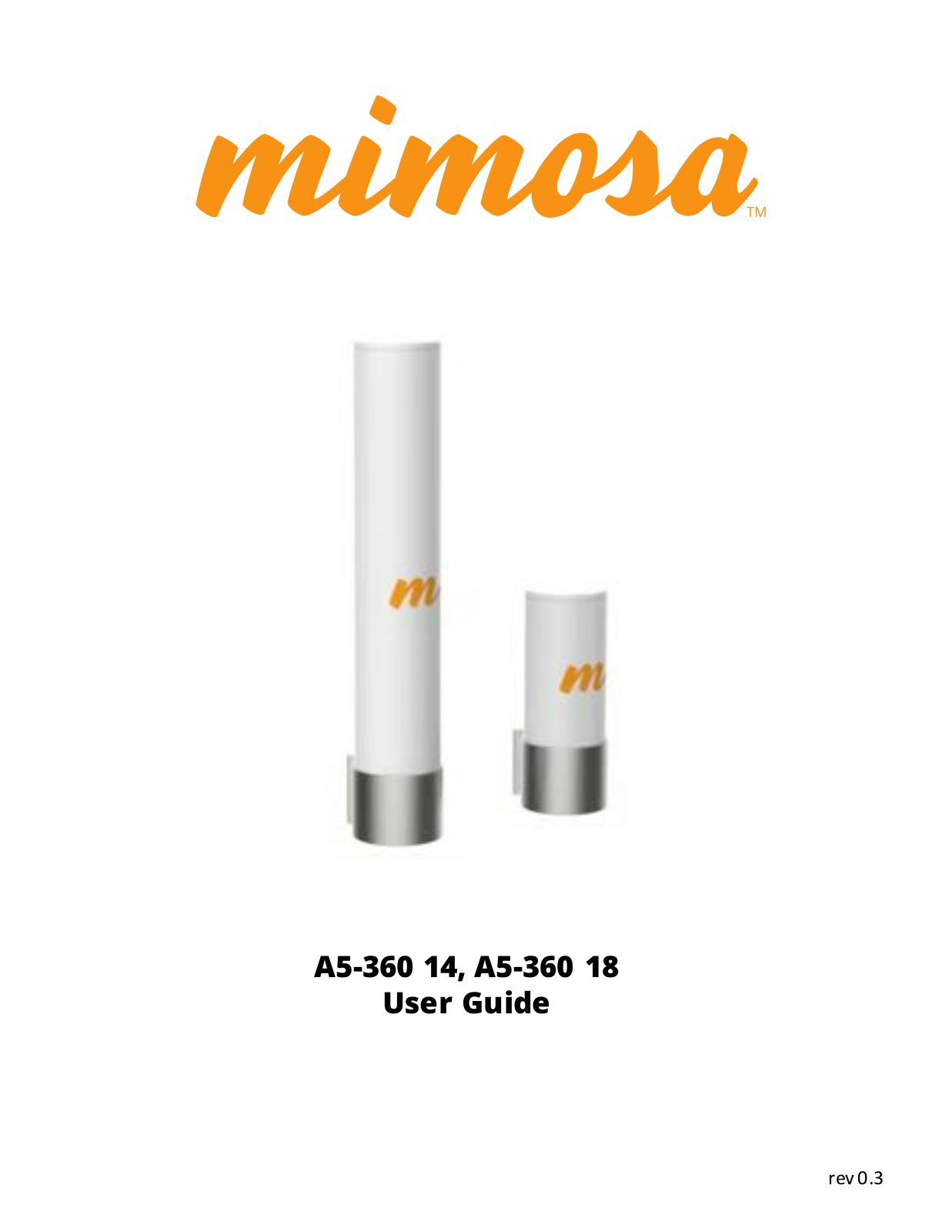 Mimosa Networks 100 00007 User Manual