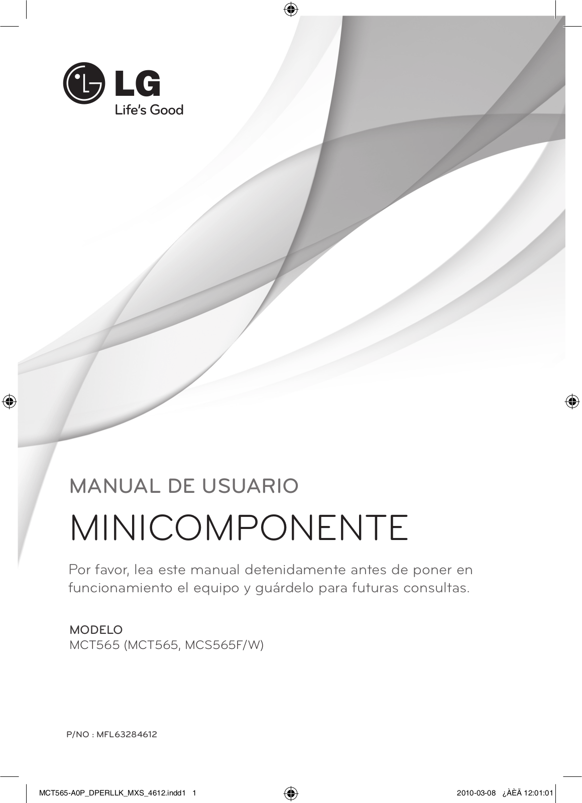 LG MCT565-A0P Owner's Manual