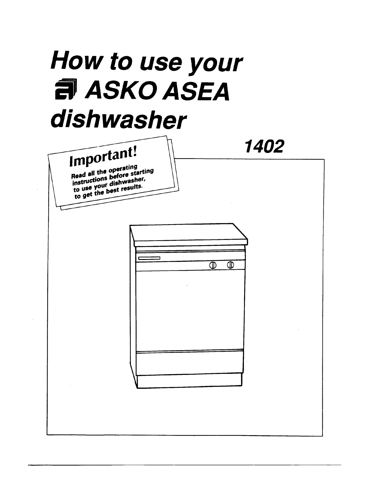 Asko 1402 User Manual