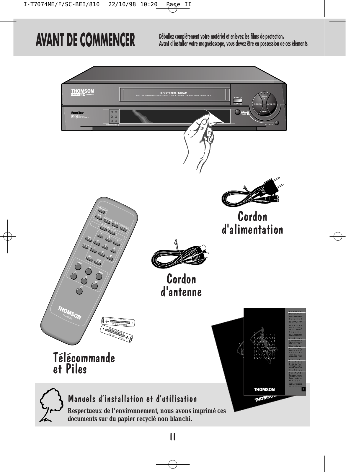 Thomson VTH6810G Installation Manual