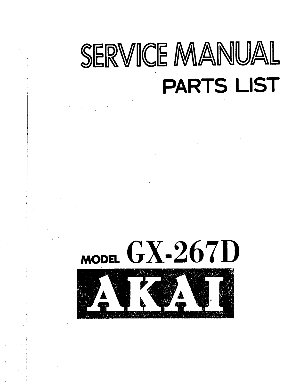 Akai GX-267-D Service manual