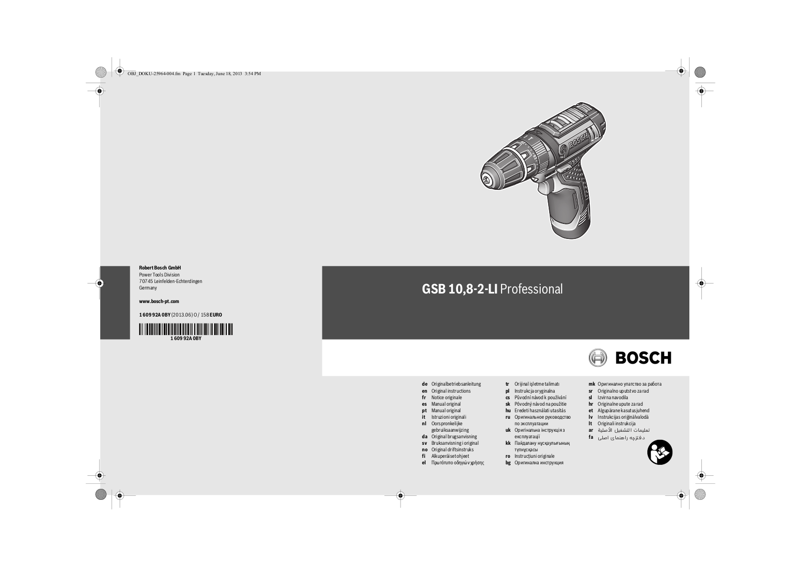 Bosch GSB 10,8-2-LI User Manual