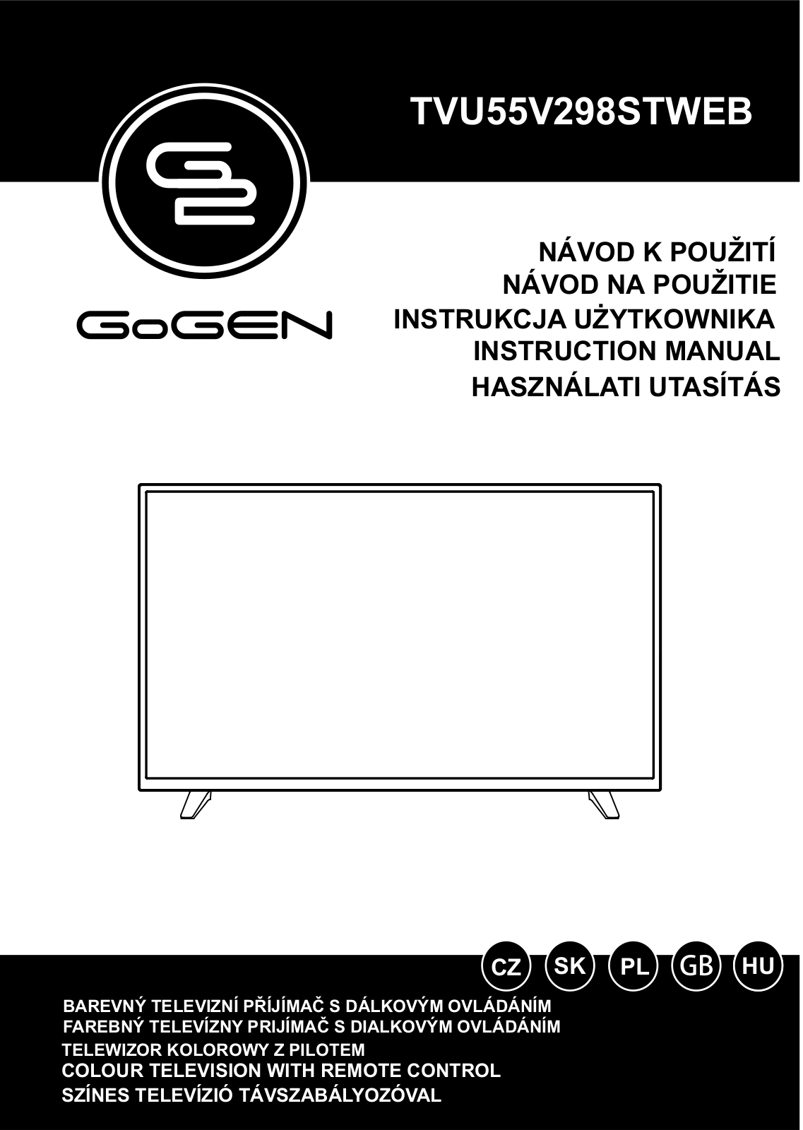 Gogen TVU 55V298 STWEB Operating Instructions