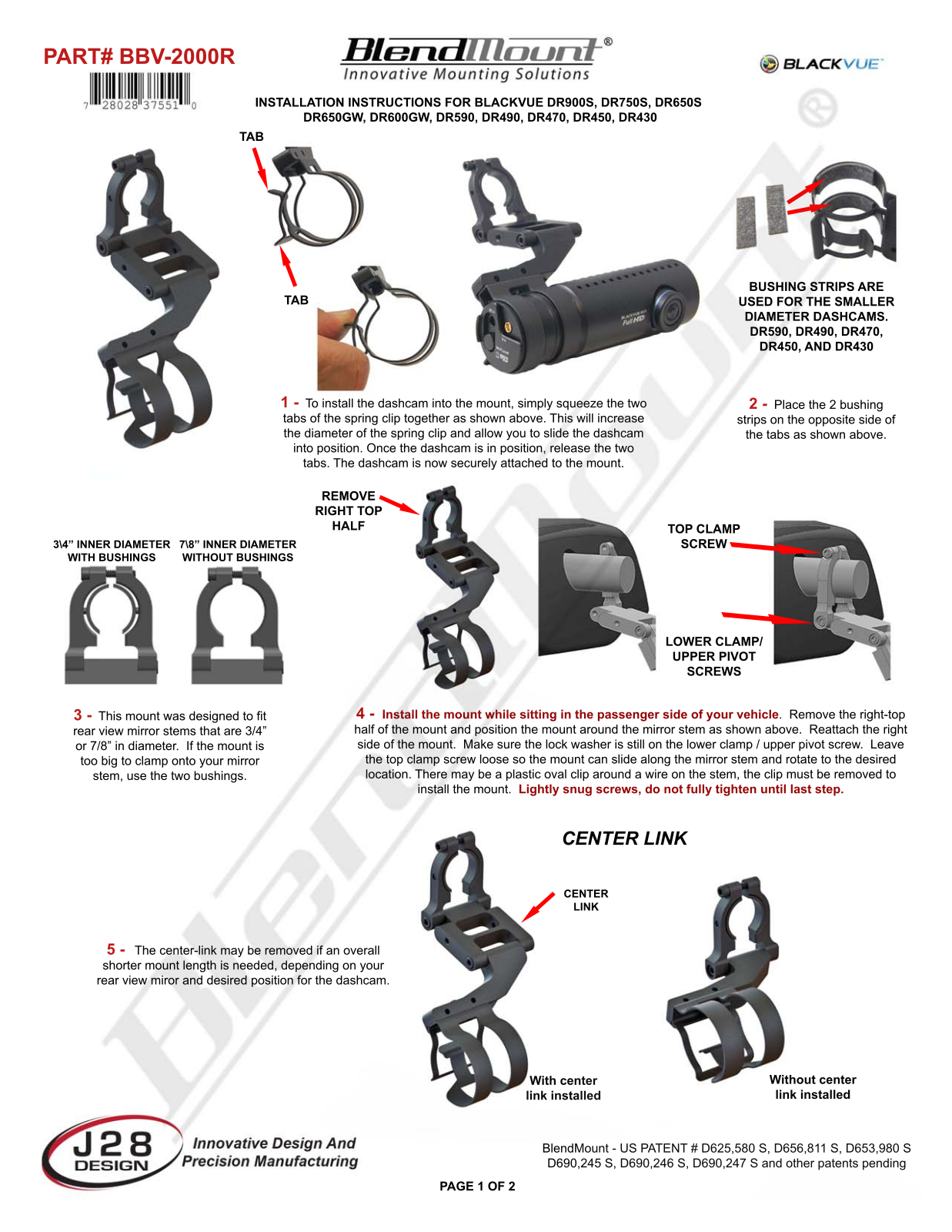 BlendMount BBV-2000R Installation Guide