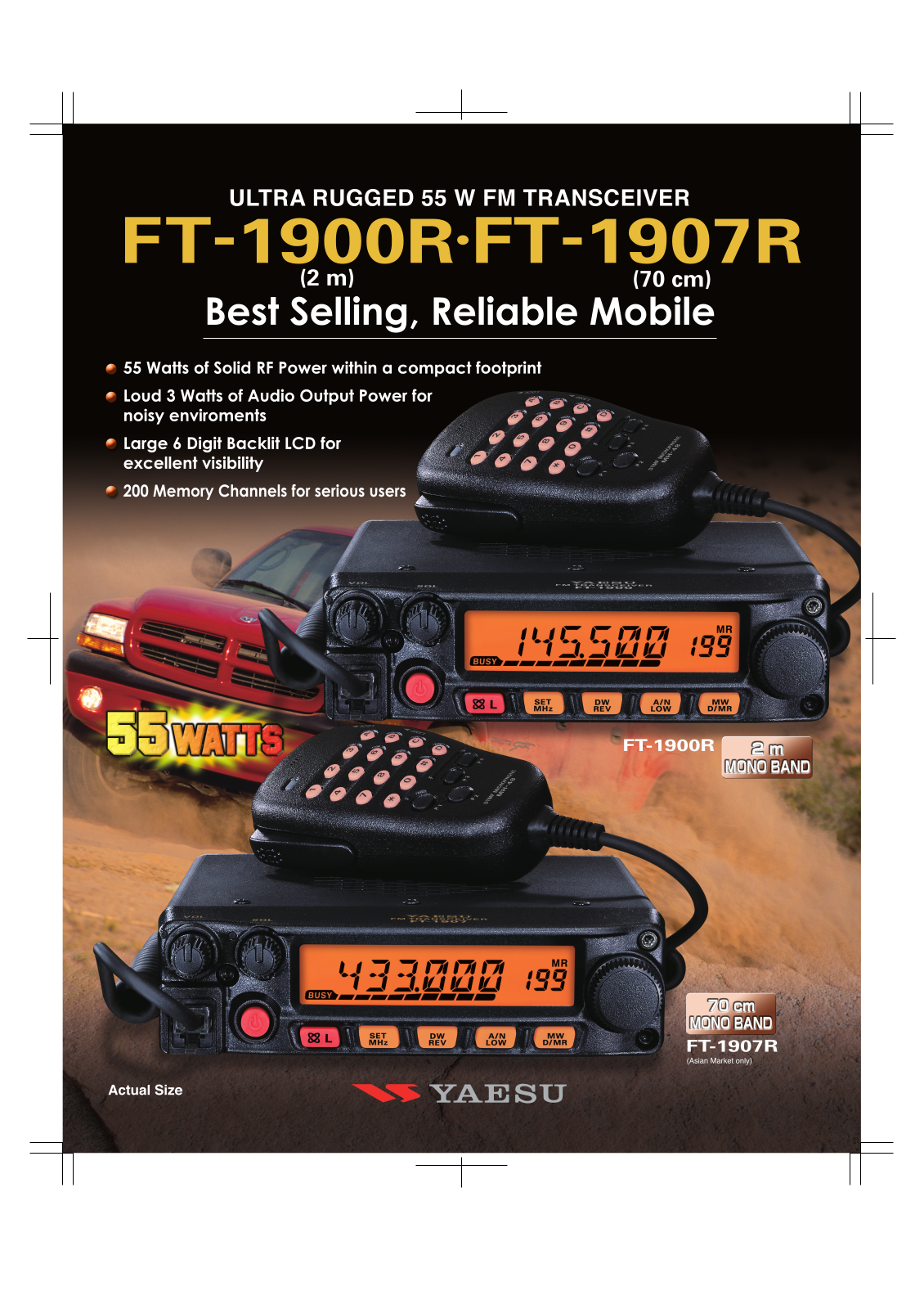 Yaesu FT-1907R, FT-1900R Datasheet