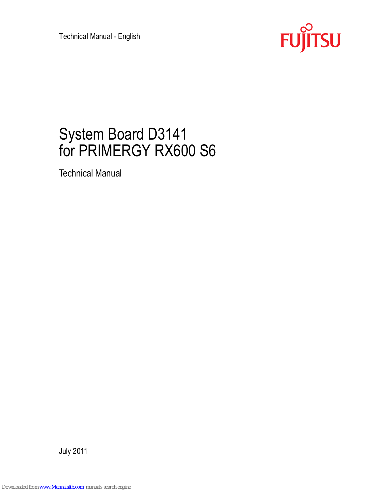 Fujitsu D3141 Tehnical Manual