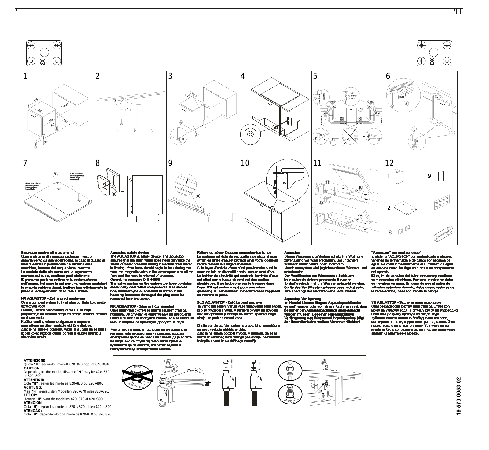 Smeg DI451.1 Installation template