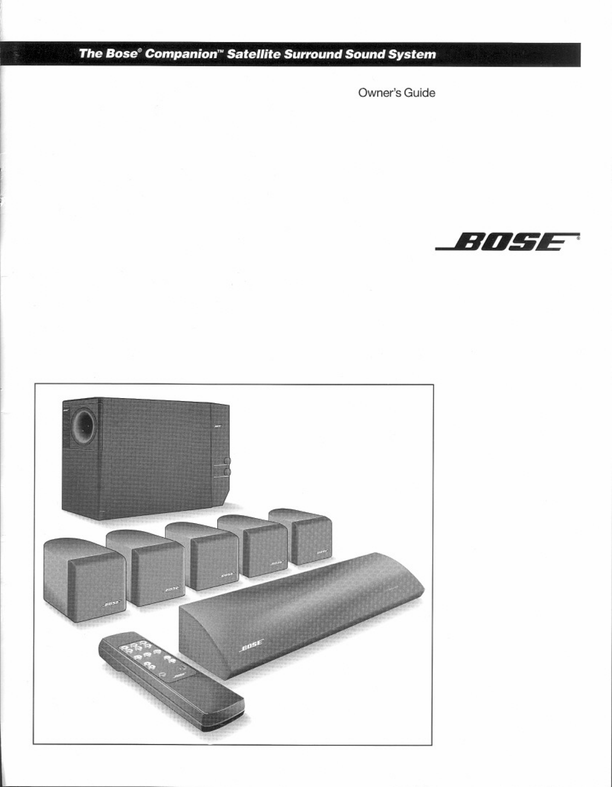 Bose COMPANION Owner Manual