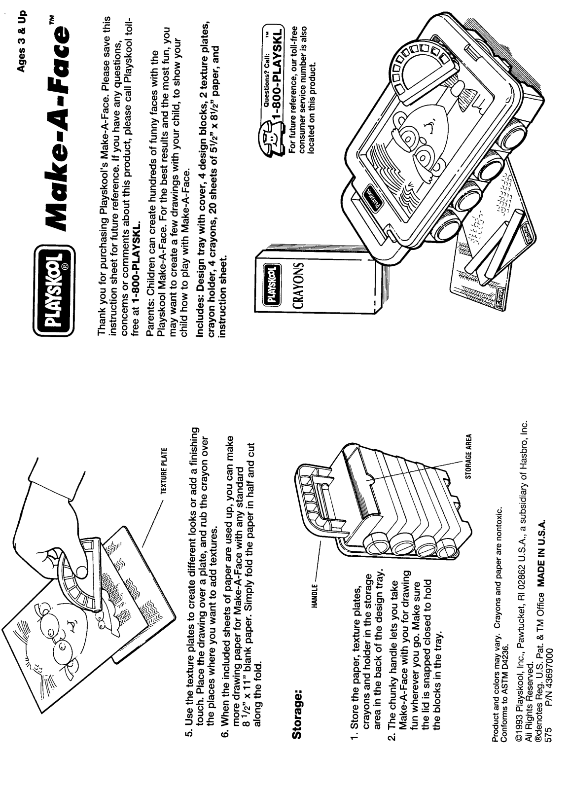 Hasbro MAKE-A-FACE User Manual