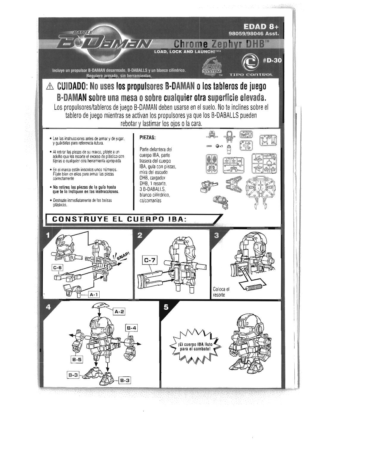 HASBRO B Daman Chrome Zephyr DHB User Manual