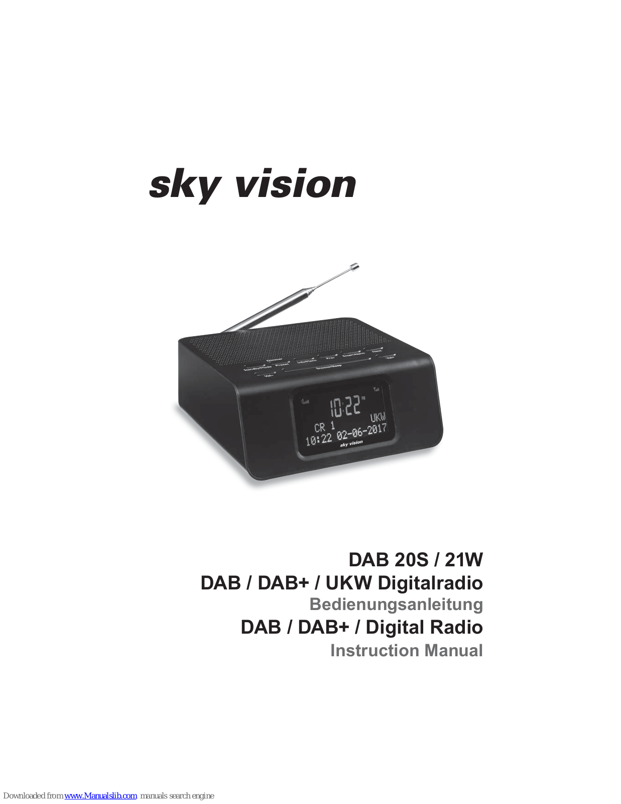 sky vision DAB 20S, DAB 21W Instruction Manual