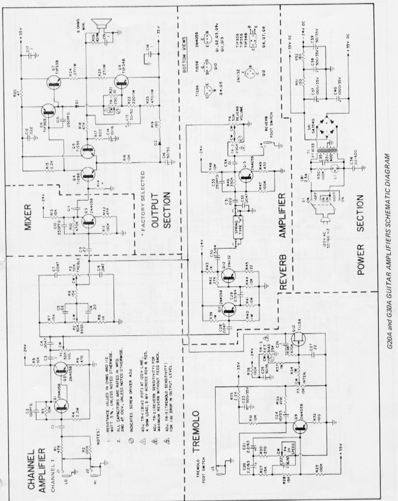 Gibson g20a, g30a schematic