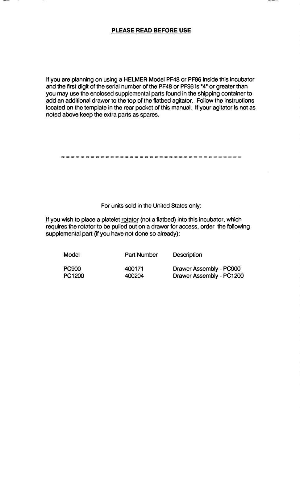 HELMER PC900, PC1200 User manual - ManualMachine.com