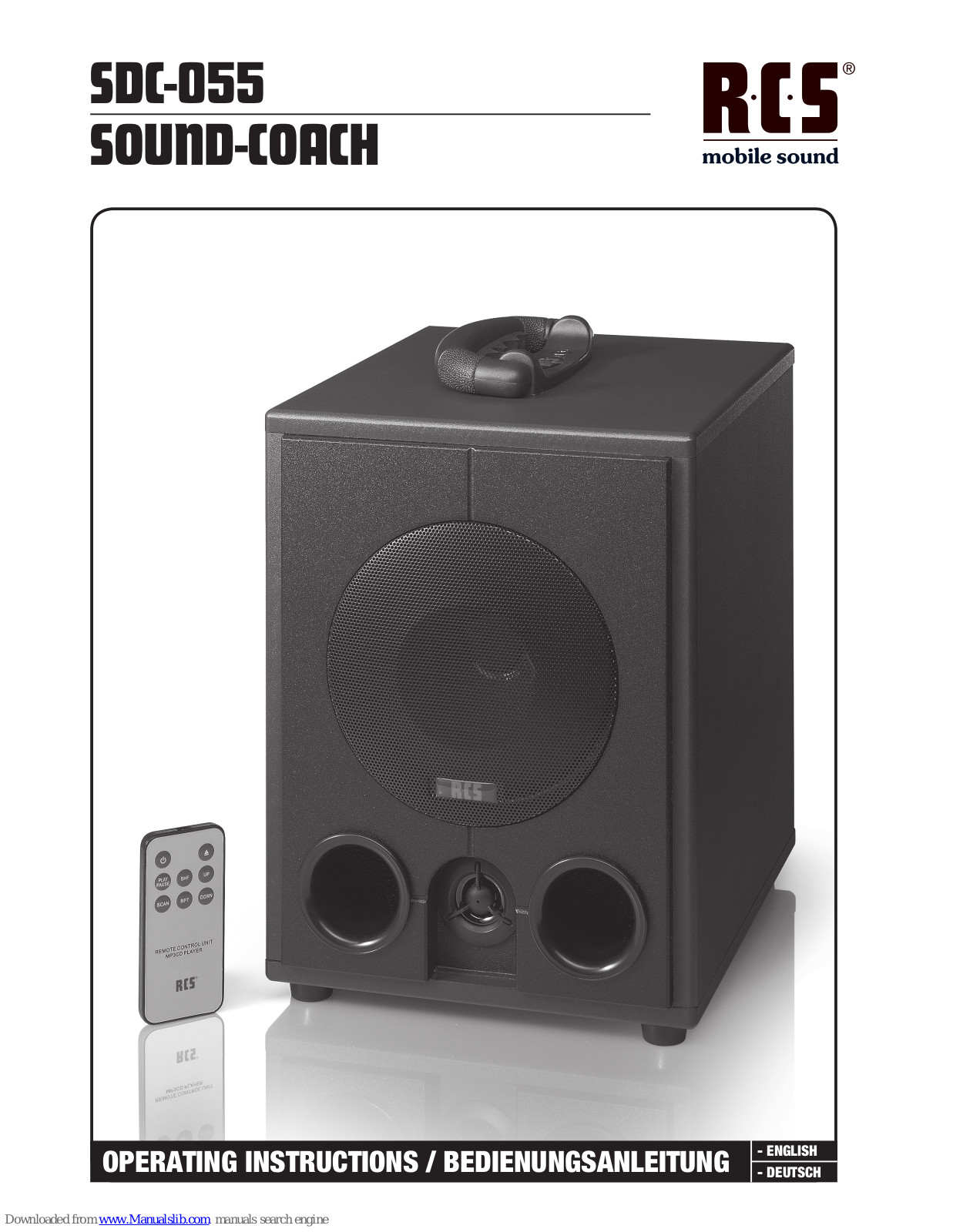 RCS SDC-D55 Sound Coach Operating Instructions Manual