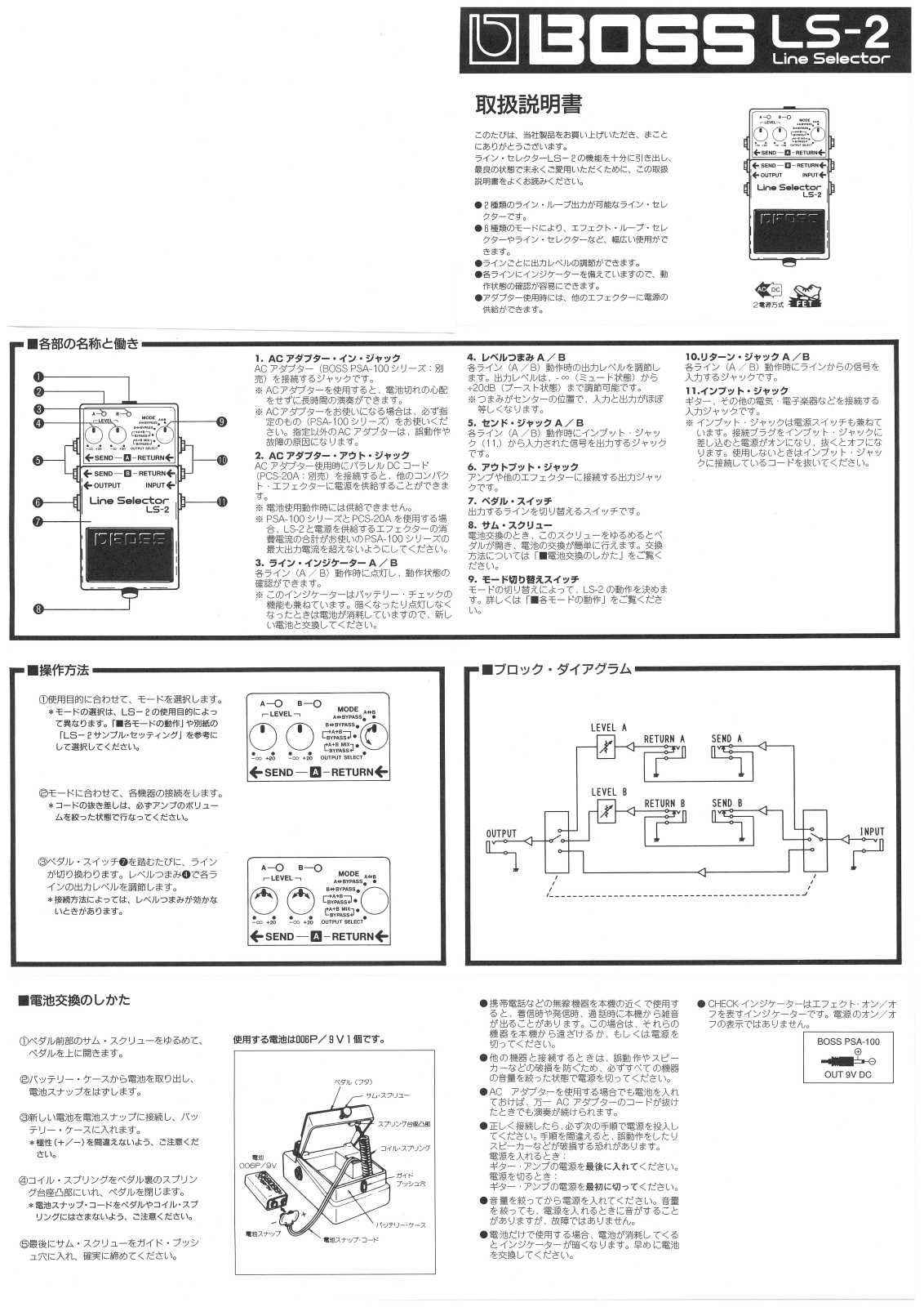 Roland LS-2 User Manual