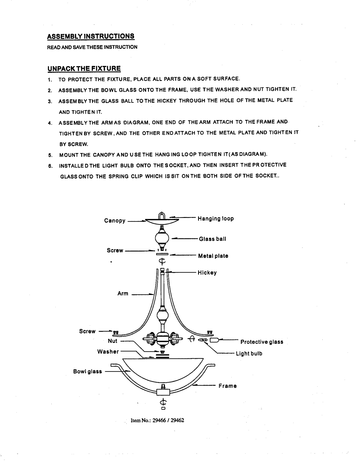 Triarch 29462, 29466 User Manual