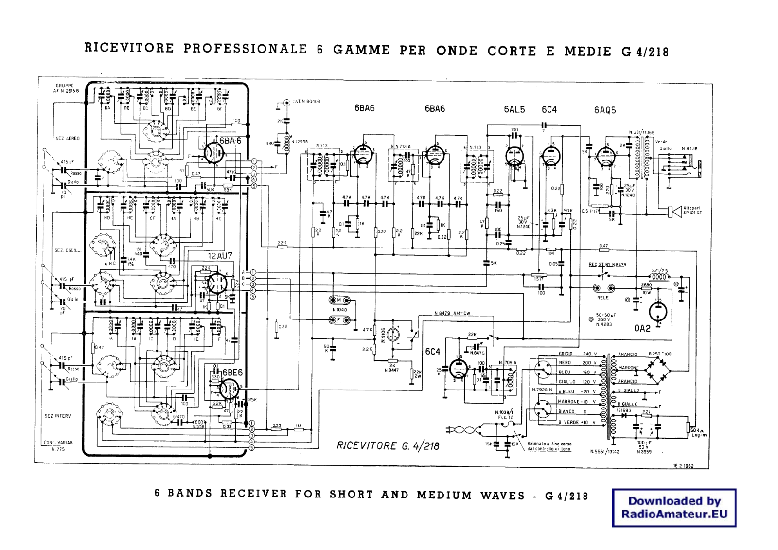 Pozosta G 4 218 RX Schematic