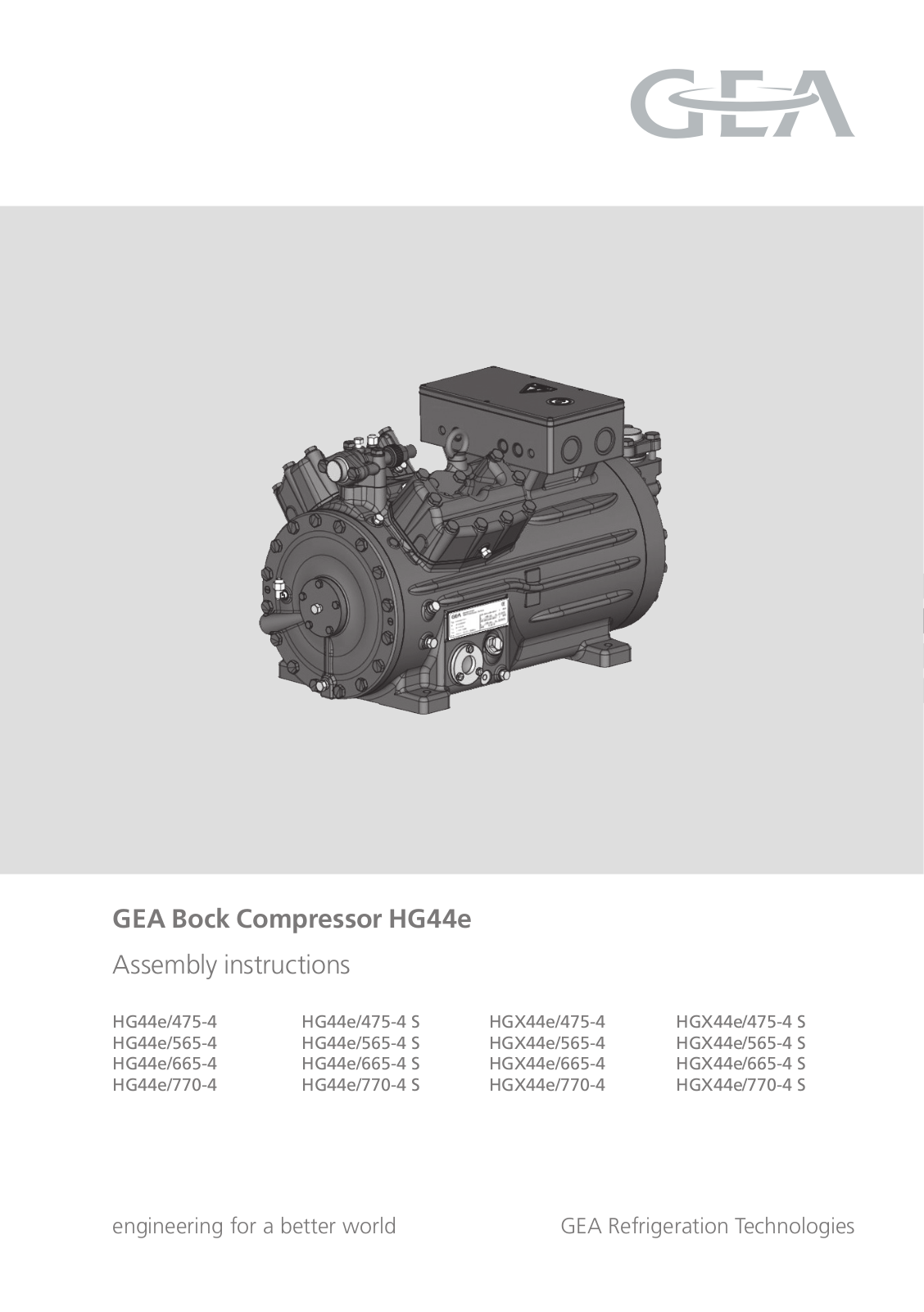 GEA Bock HG44e User Manual